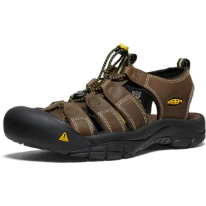 1001870 KEEN MEN'S NEWPORT CLOSED TOE LEATHER SANDALS BISON Size 10.5 - Like New