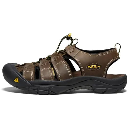 1001870 KEEN MEN'S NEWPORT CLOSED TOE LEATHER SANDALS BISON Size 10.5 - Like New