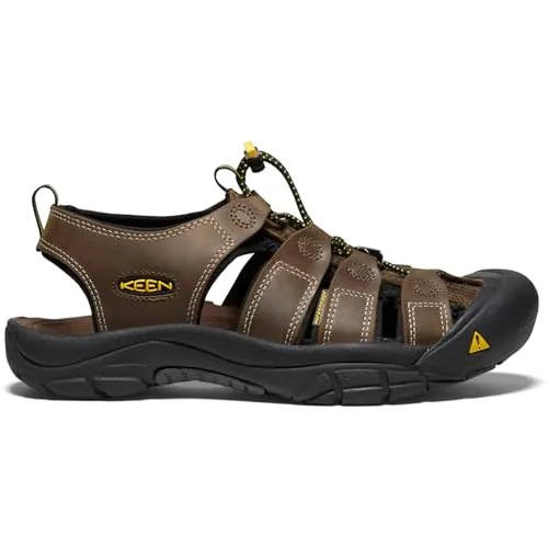 1001870 KEEN MEN'S NEWPORT CLOSED TOE LEATHER SANDALS BISON Size 10.5 - Like New