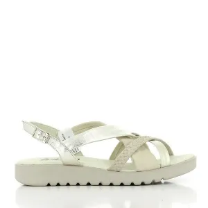 24 Hrs 23669 Silver Multi-Strap Slingback Sandals