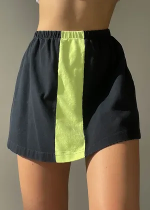 90's Lime Stripe Sporty Mini Skirt (S-M)