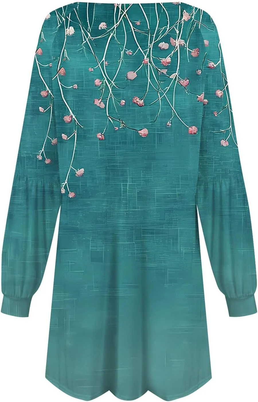 ADHOWBEW Dresses for Women 2025 Round Neck Sexy Plus Size Casual Trendy Long Sleeve Work Dress Long Sleeve