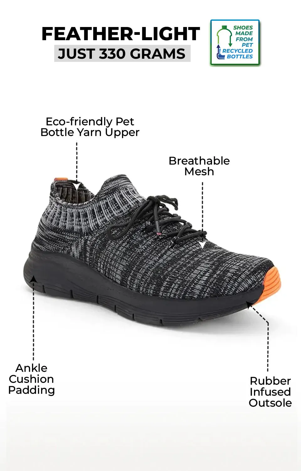 AeroFit Men's Lace up Ultra Light Shoes
