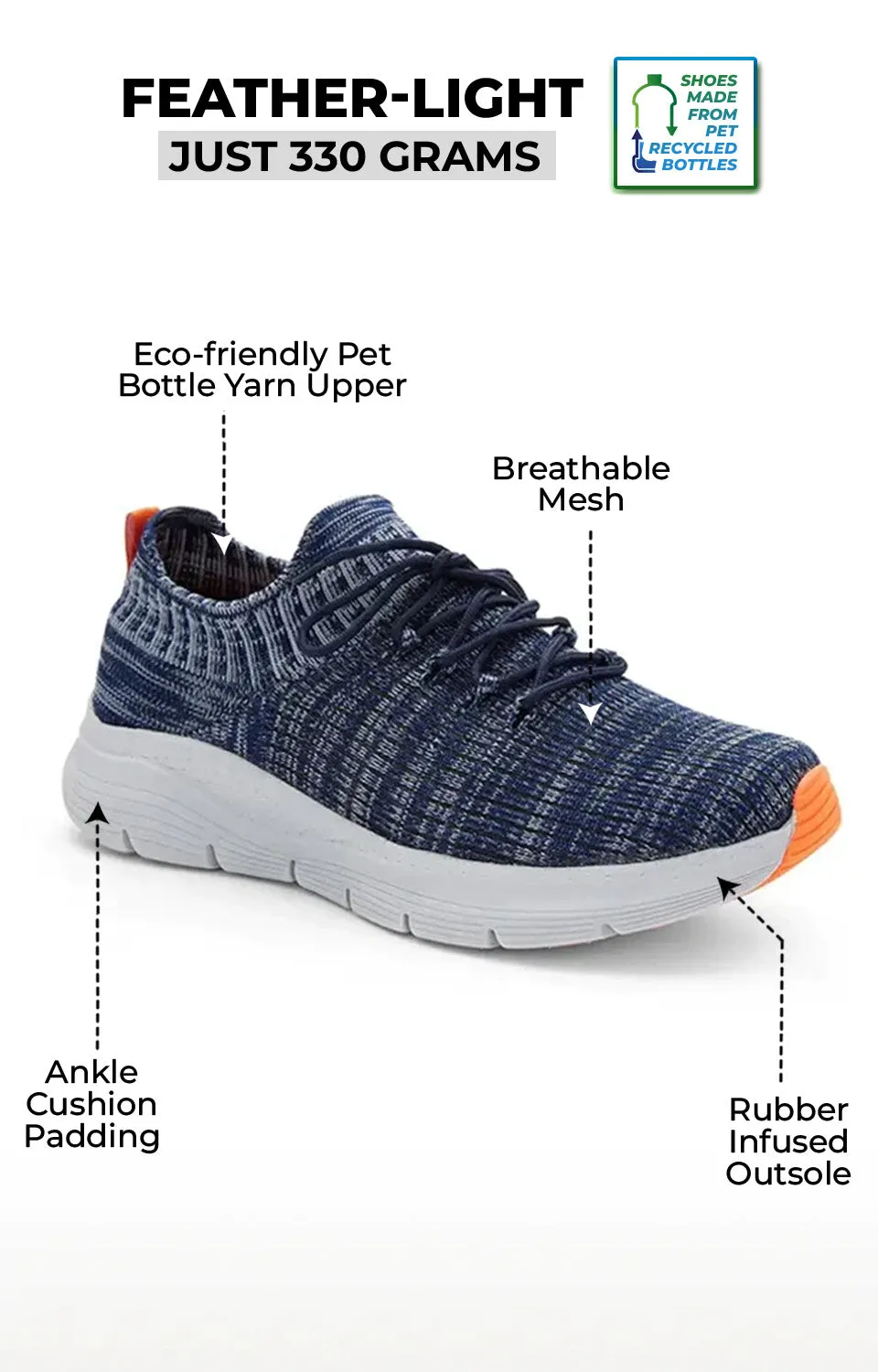 AeroFit Men's Lace up Ultra Light Shoes