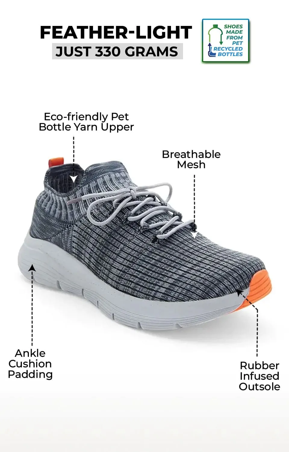 AeroFit Men's Lace up Ultra Light Shoes