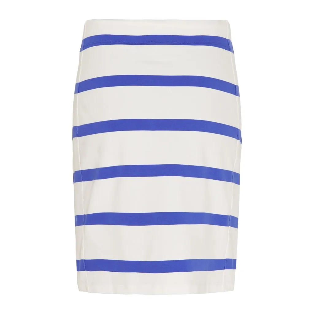 Anjelica Striped Skirt - Pearl/Alaskan Blue