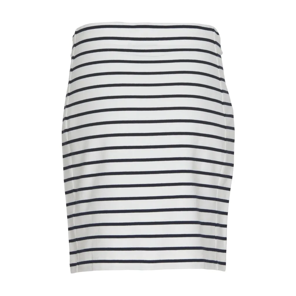 Anjelica Striped Skirt - Pearl/SR Navy