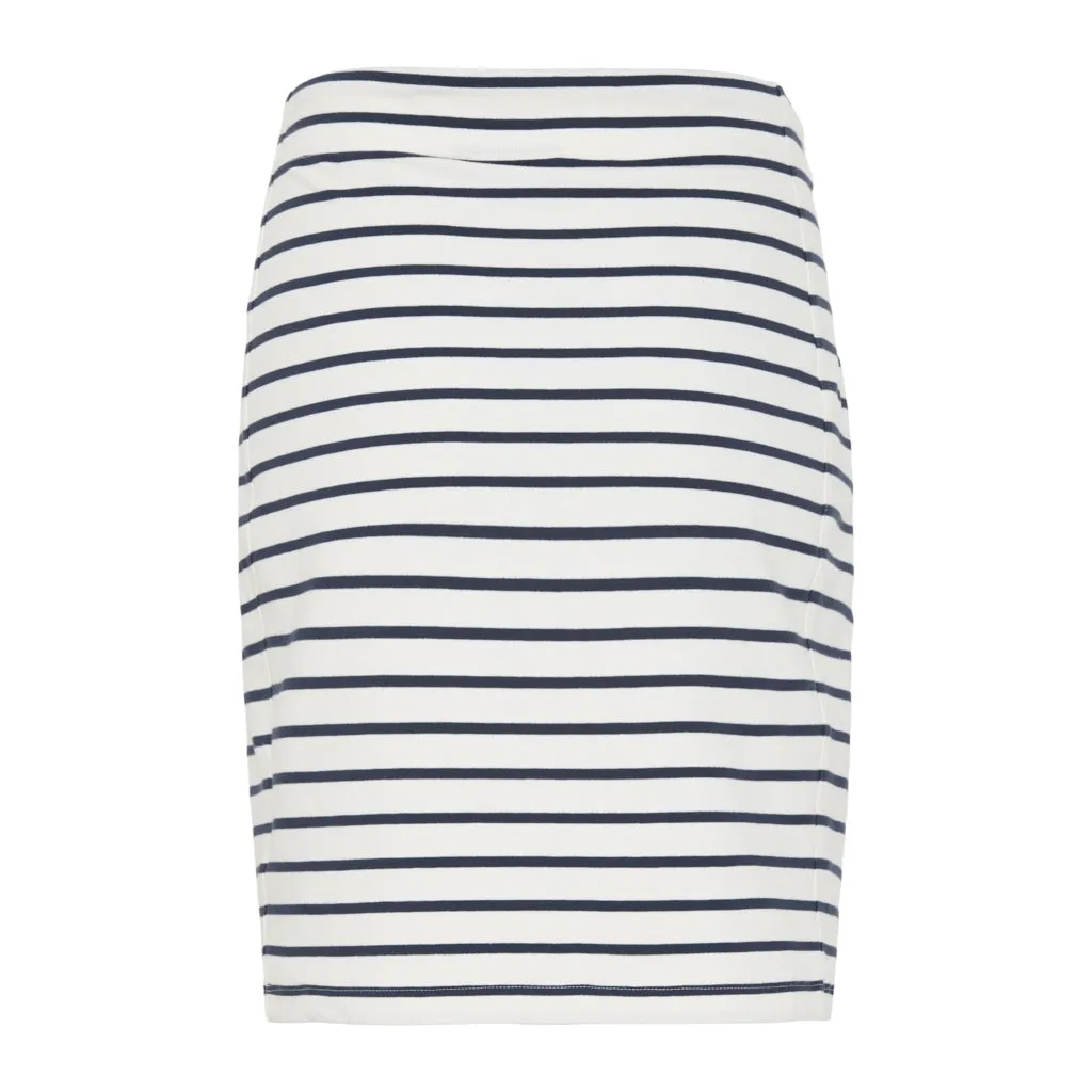 Anjelica Striped Skirt - Pearl/SR Navy