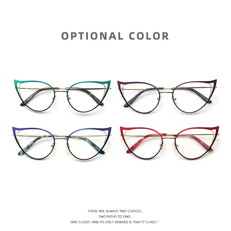 Anti Blue Light Glasses Frame Women Prescription Optical Cat Eye