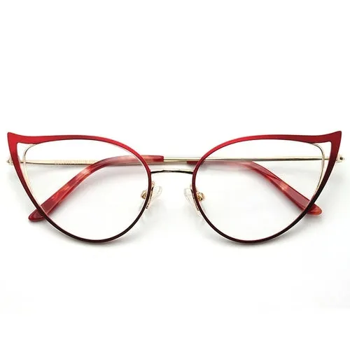 Anti Blue Light Glasses Frame Women Prescription Optical Cat Eye