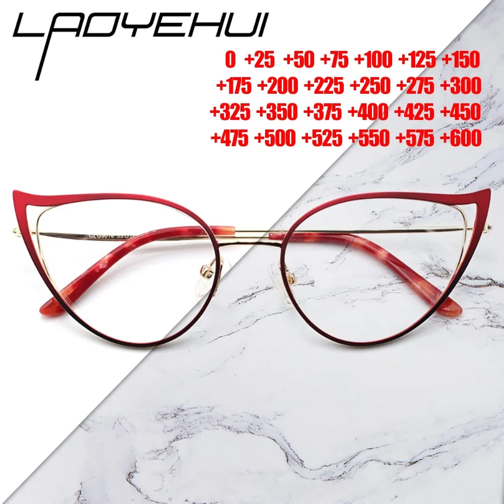 Anti Blue Light Glasses Frame Women Prescription Optical Cat Eye