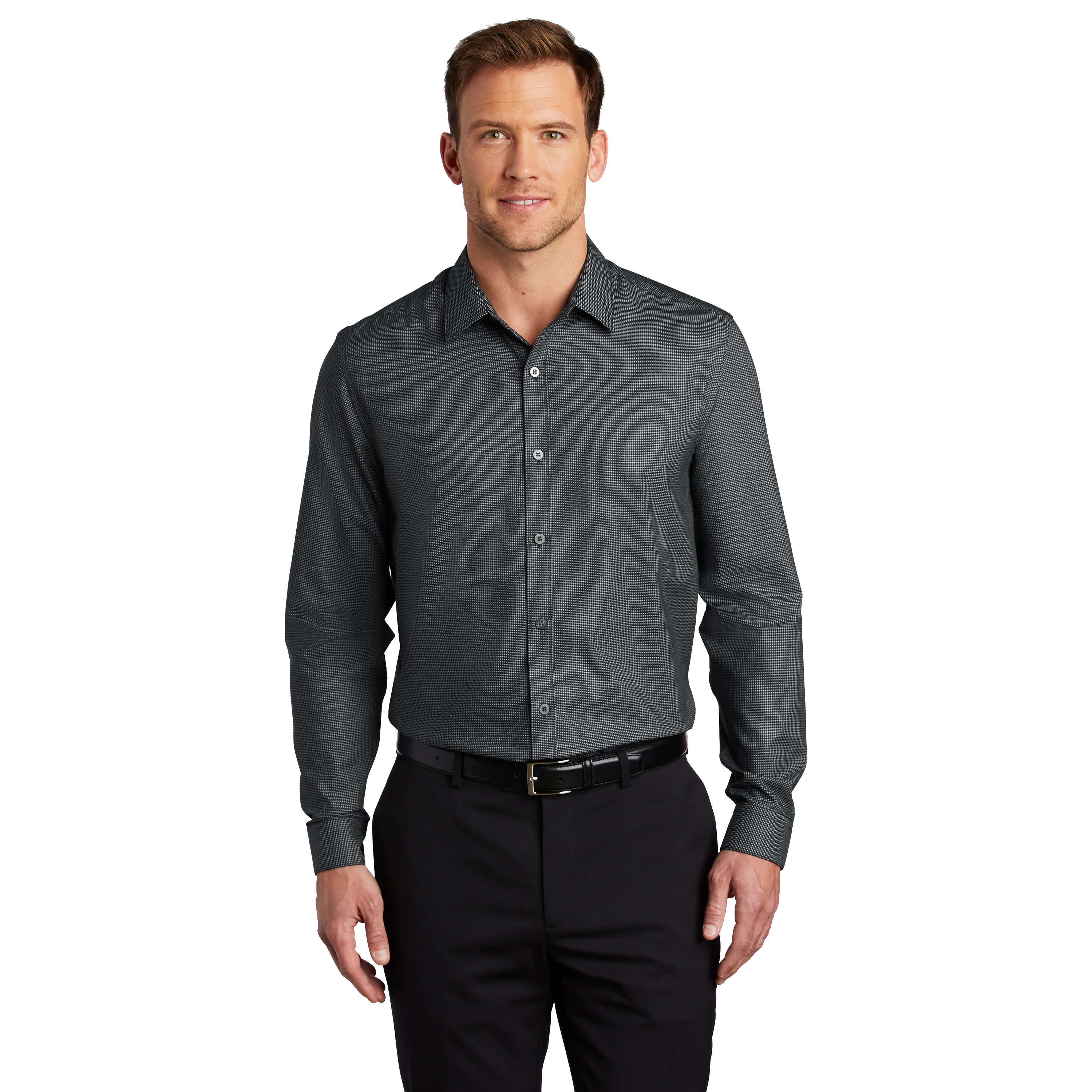 B2011M Mens Pincheck Easy Care Shirt