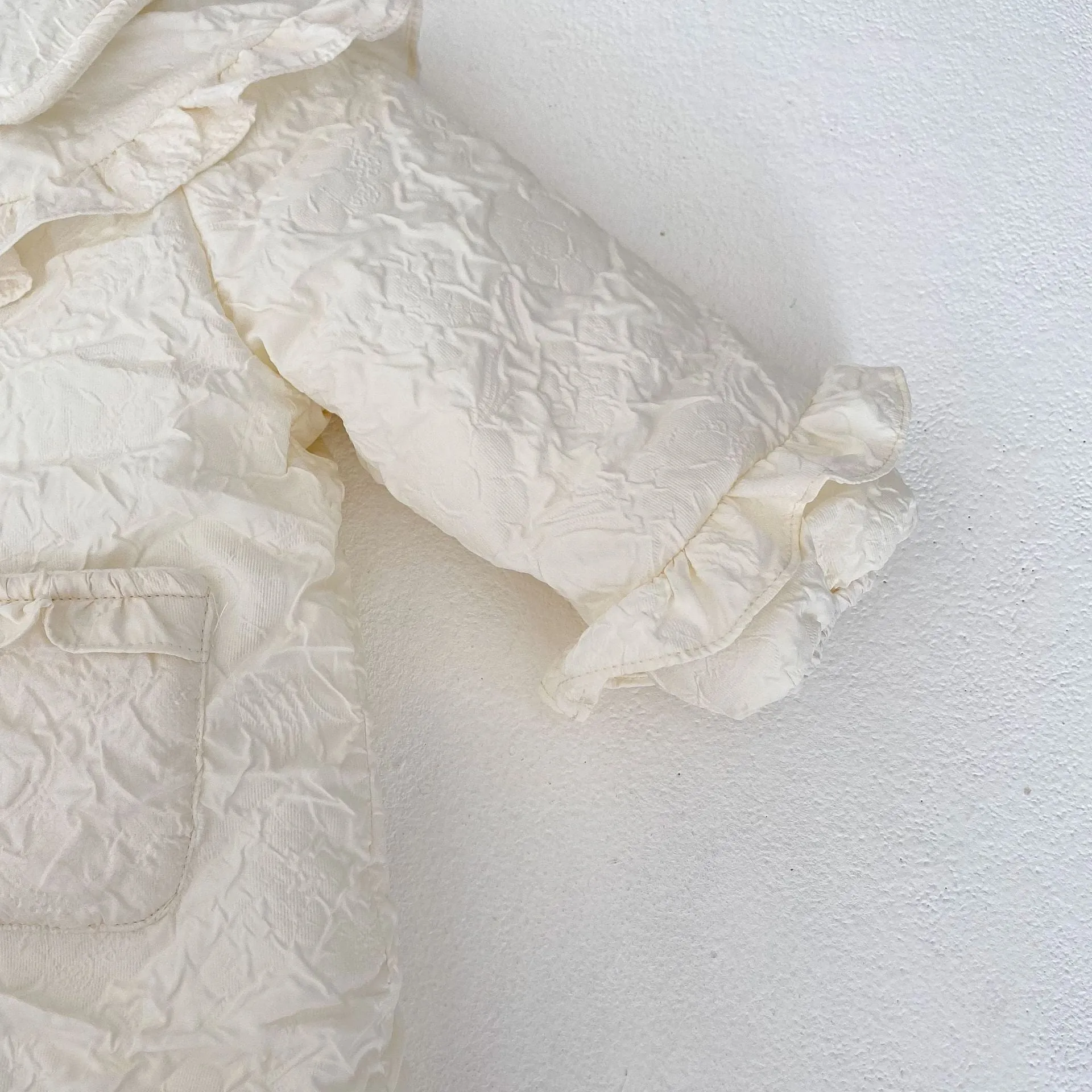 Baby Girl Jacket Ruffled Elegance