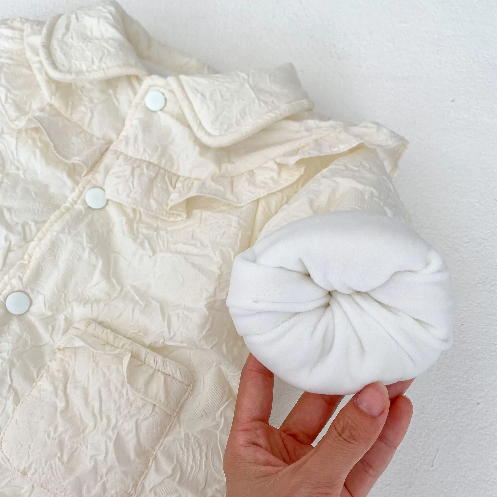 Baby Girl Jacket Ruffled Elegance