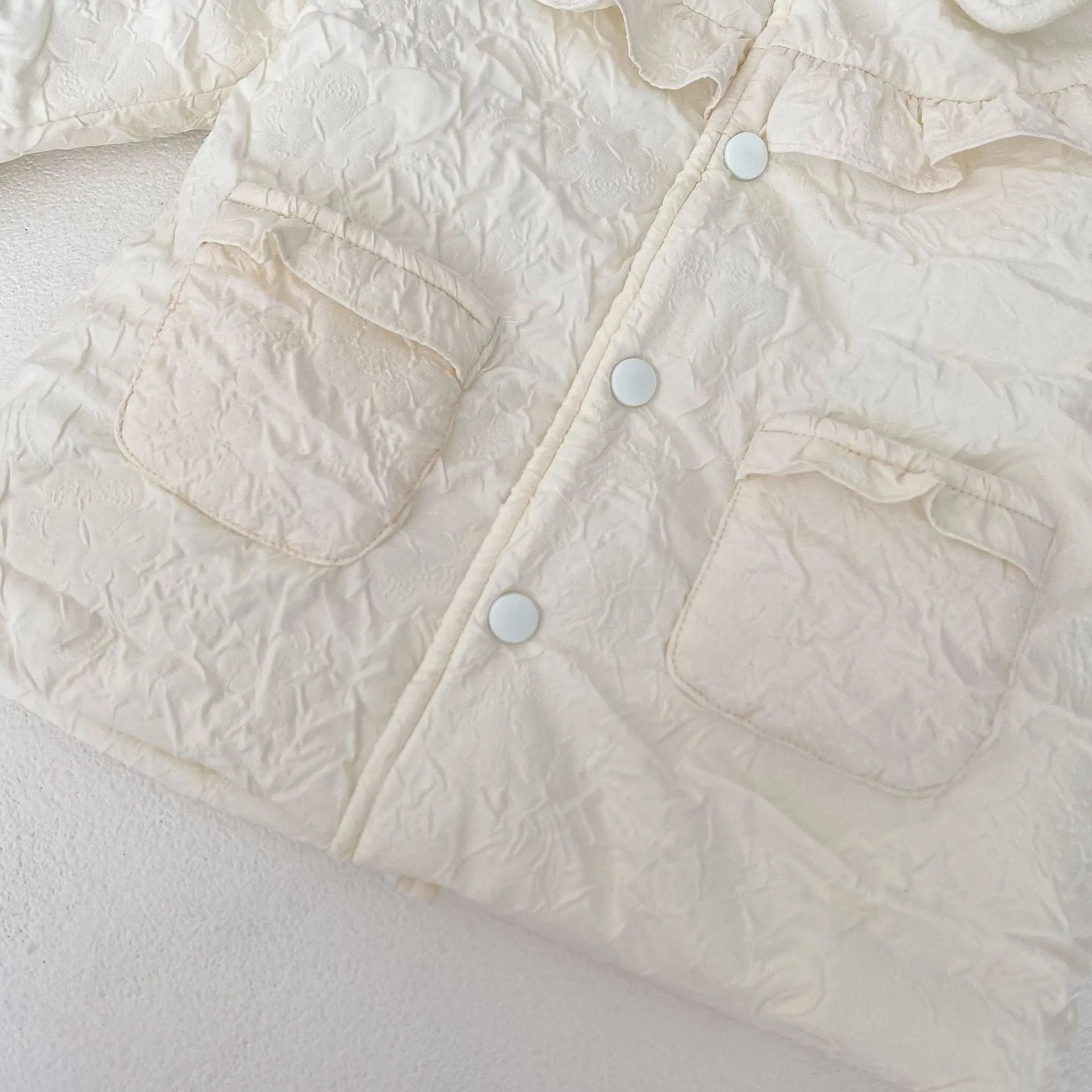 Baby Girl Jacket Ruffled Elegance