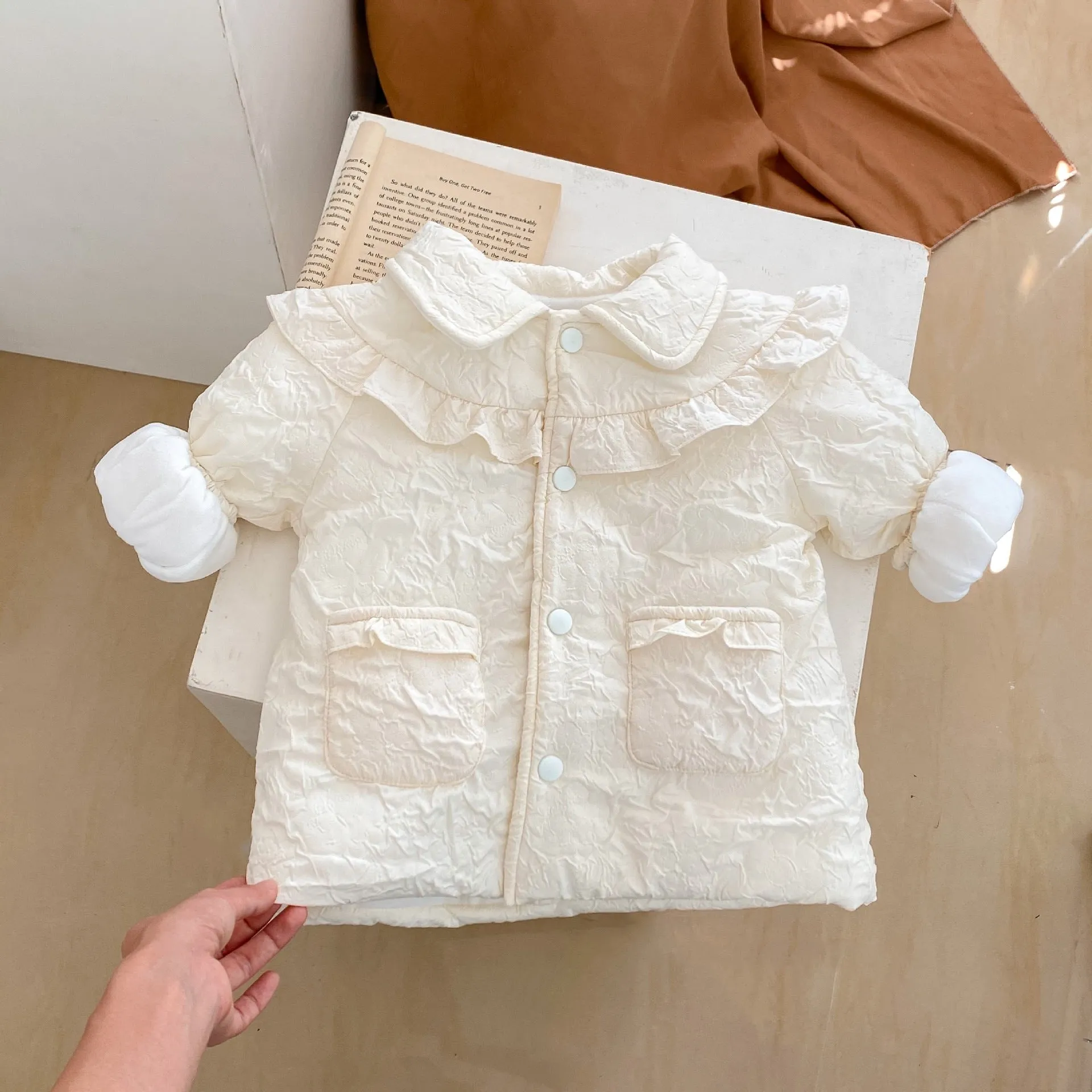 Baby Girl Jacket Ruffled Elegance