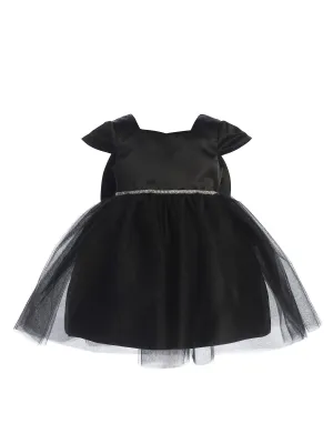 Baby Girls Multi Color Square Neckline Cap Sleeve Flower Girl Dress 6-24M