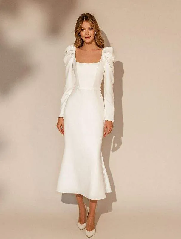 Bashful White Wedding Dress