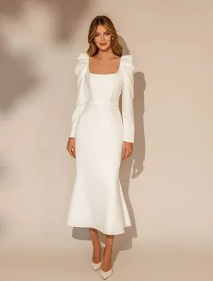 Bashful White Wedding Dress
