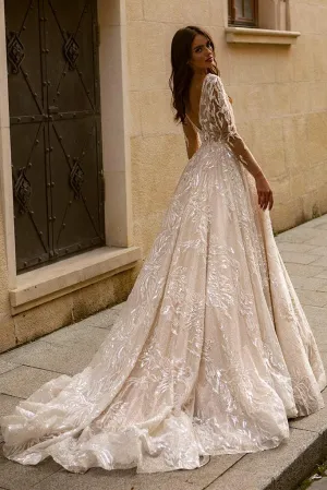 Beautiful Tan Wedding Dress