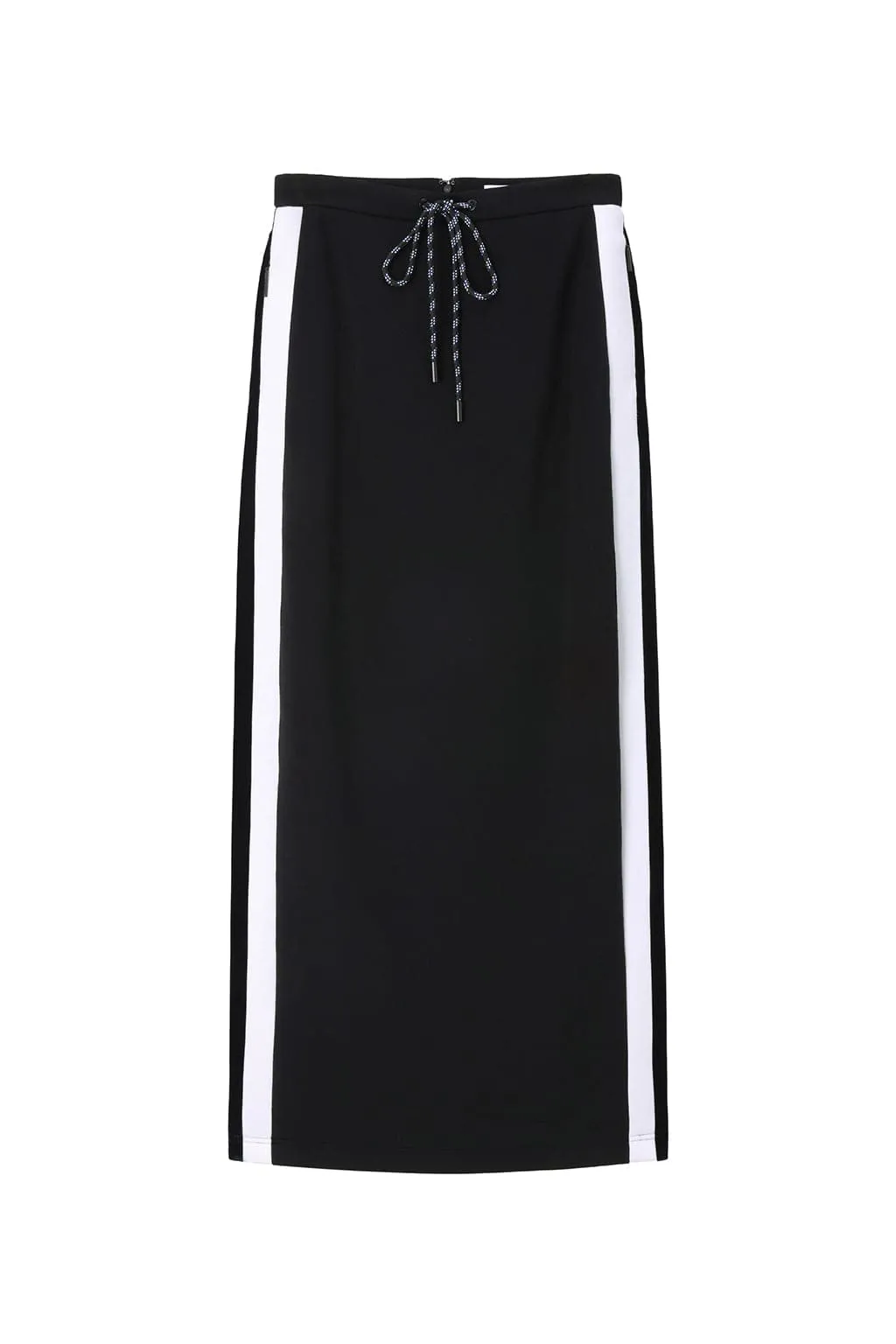 Black And Blue Colourblock Sporty Slit Skirt