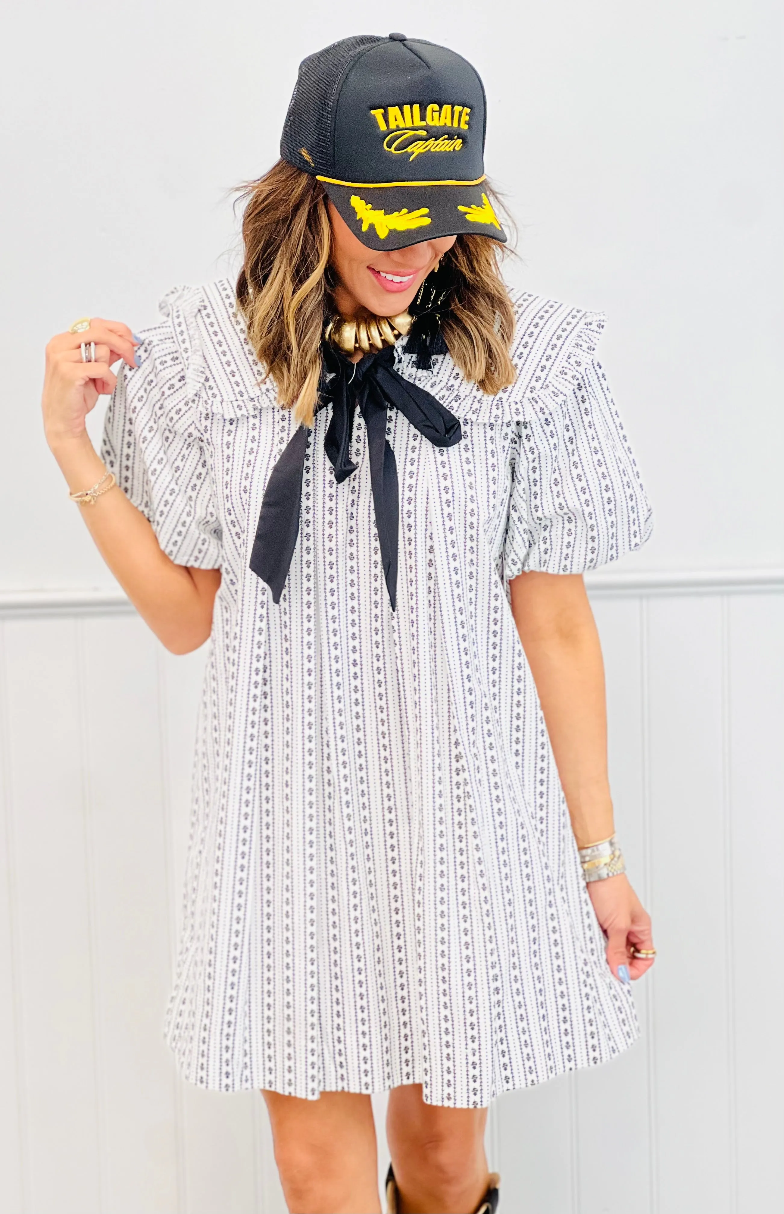 Black/White Just A Doll Mini Dress (Reg)
