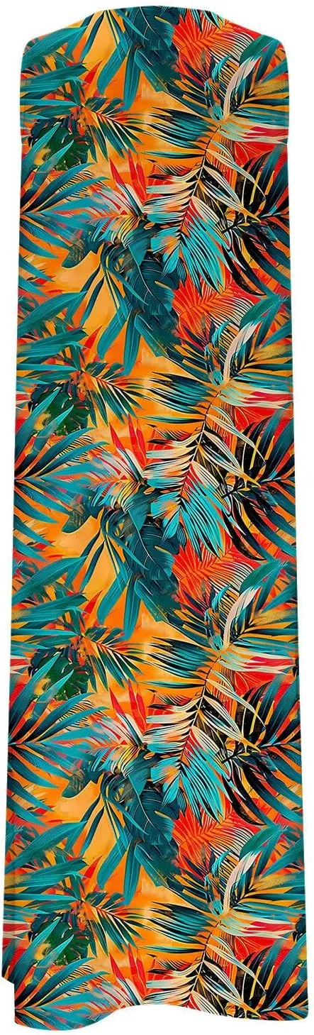 Boho Dresses for Women's 2025 Sundress Plus Loose V Neck Sleeveless Dress Trendy Summer Floral Print Swimsuit Coverups