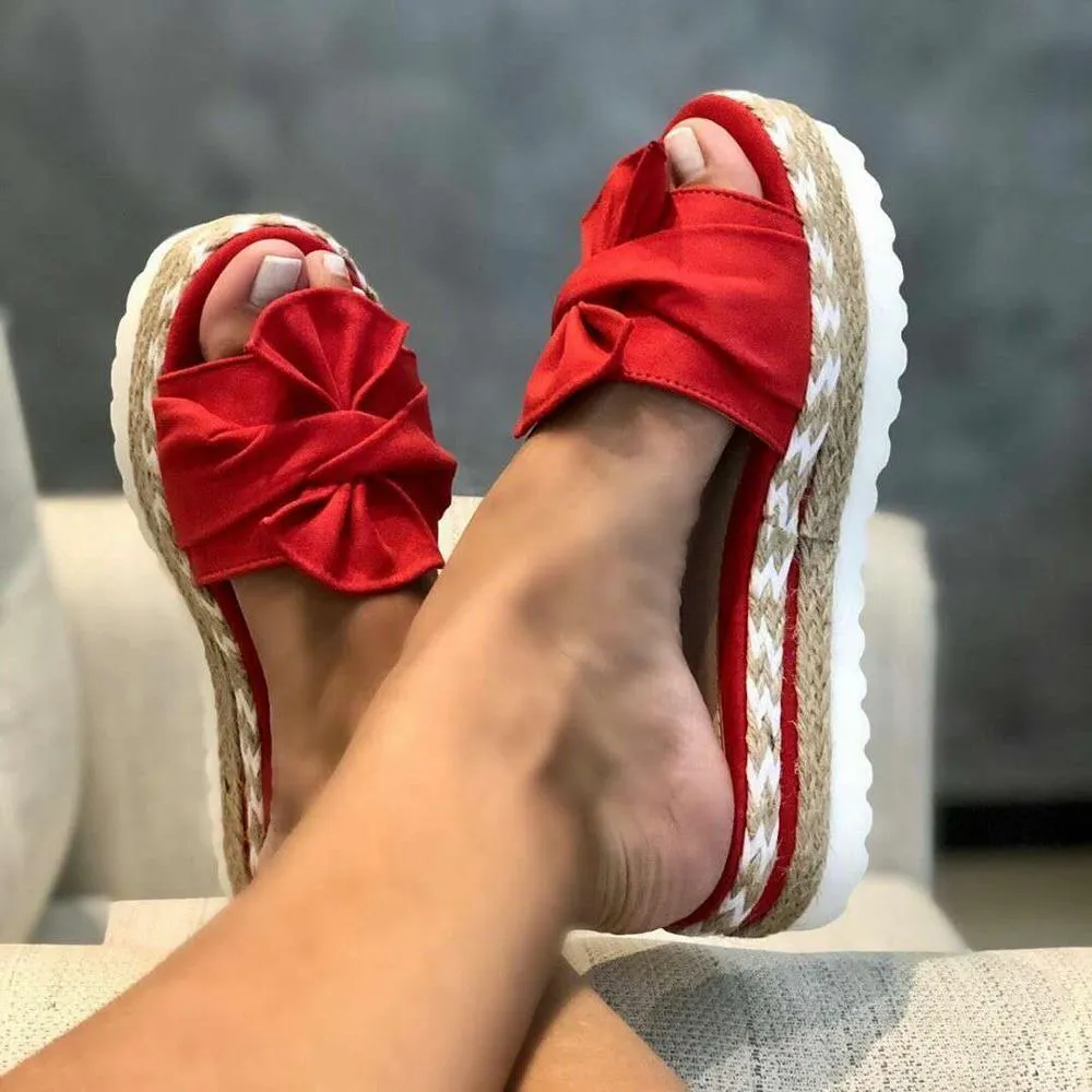 Bow-Knot platform Slippers sandals