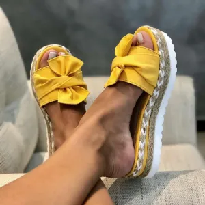 Bow-Knot platform Slippers sandals