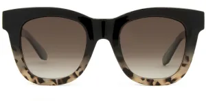 Carve Elba Polarized Sunglasses | Black/Milky Tort with Gradient Brown Lens 36061