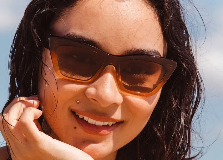 Carve Tahoe Sunglasses | Chocolate Brown to Toffee Brown Gradient with Brown Gradient Lens