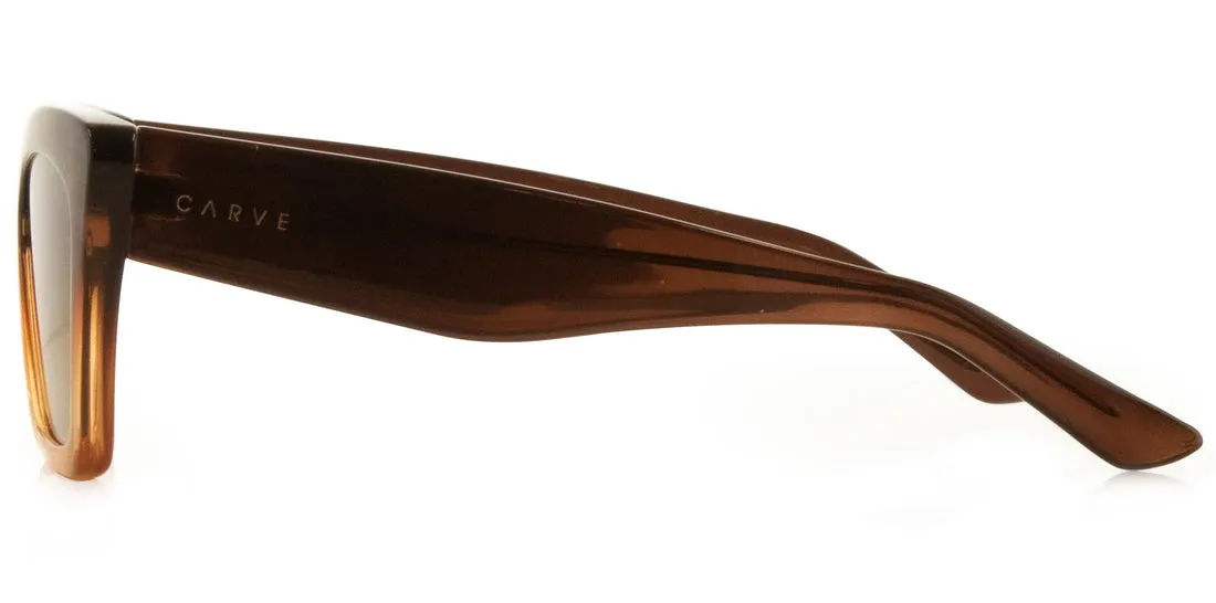 Carve Tahoe Sunglasses | Chocolate Brown to Toffee Brown Gradient with Brown Gradient Lens
