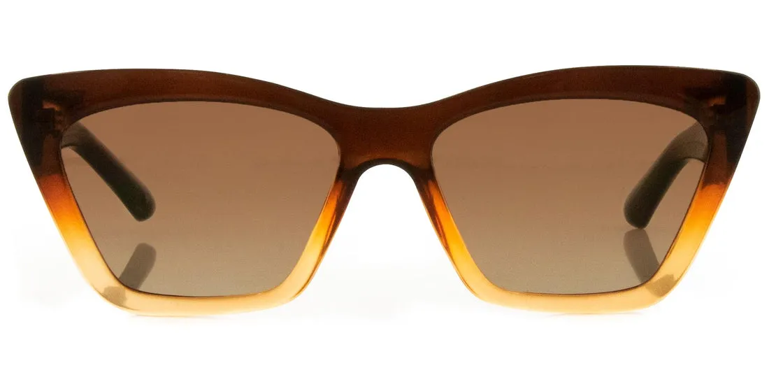 Carve Tahoe Sunglasses | Chocolate Brown to Toffee Brown Gradient with Brown Gradient Lens