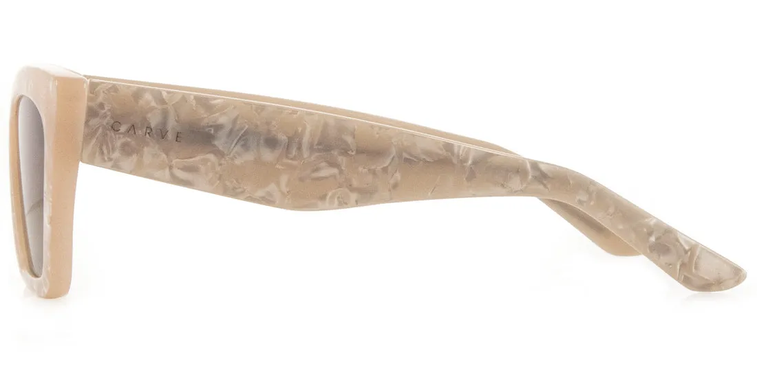 Carve Tahoe Sunglasses | Creamy Quartz with Brown Gradient Lens