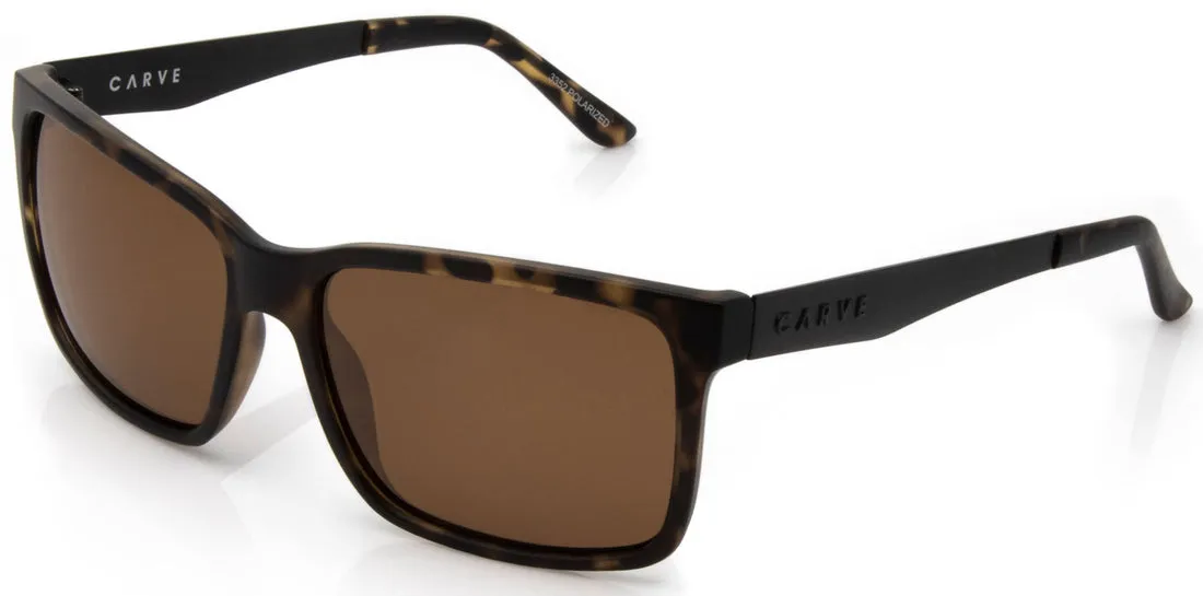 Carve The Island Polarized Sunglasses | Matt Tort with Brown Lens