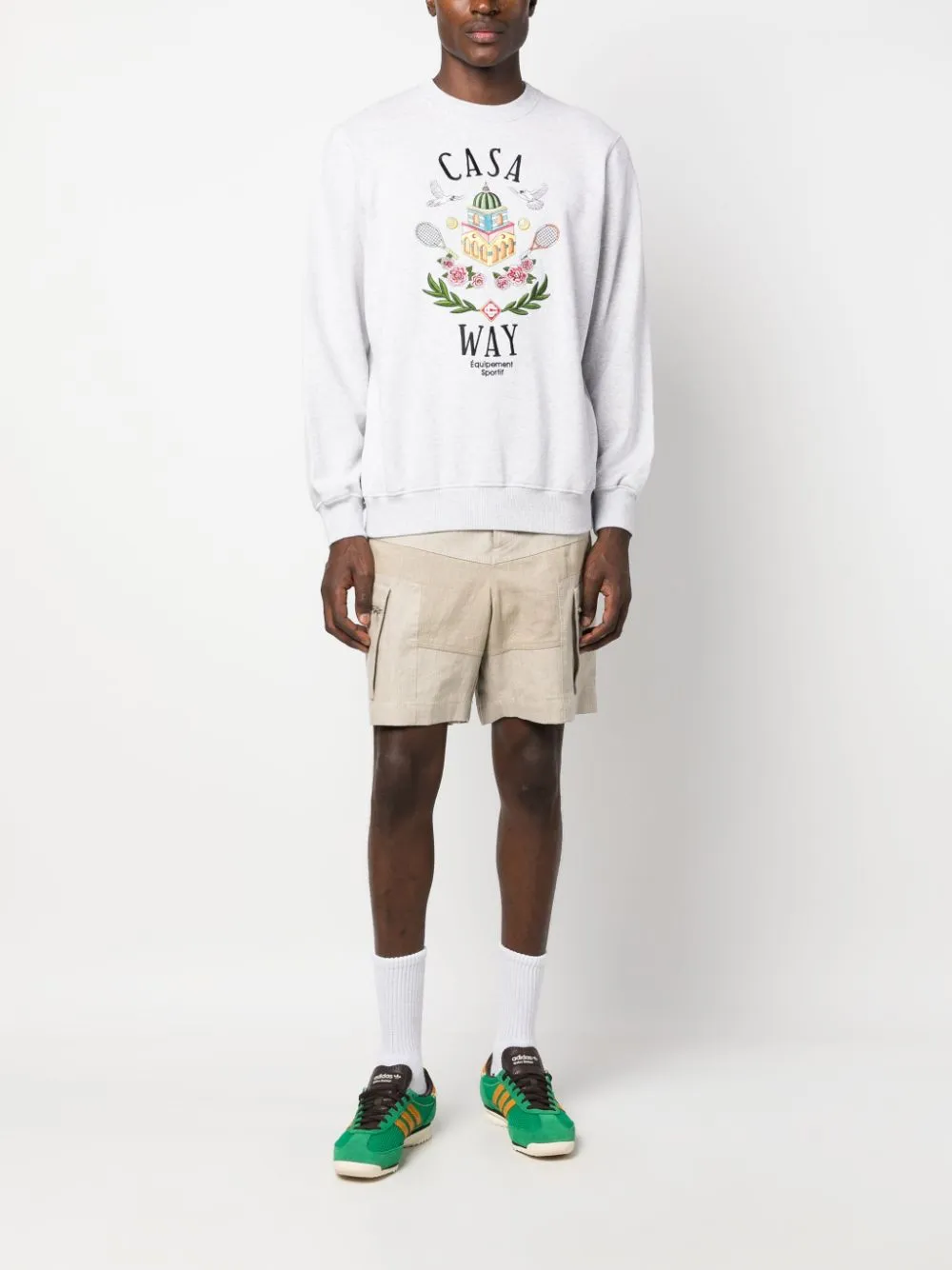 Casa Way-embroidered cotton sweatshirt