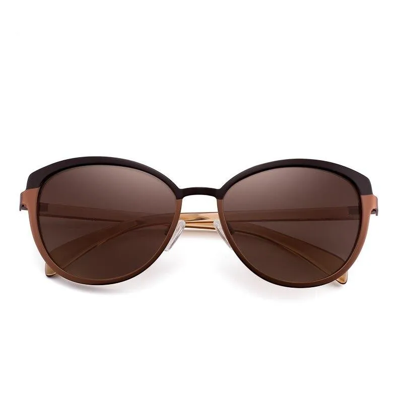 Cat Eye Elegant Pink White Gradient Driving Glasses