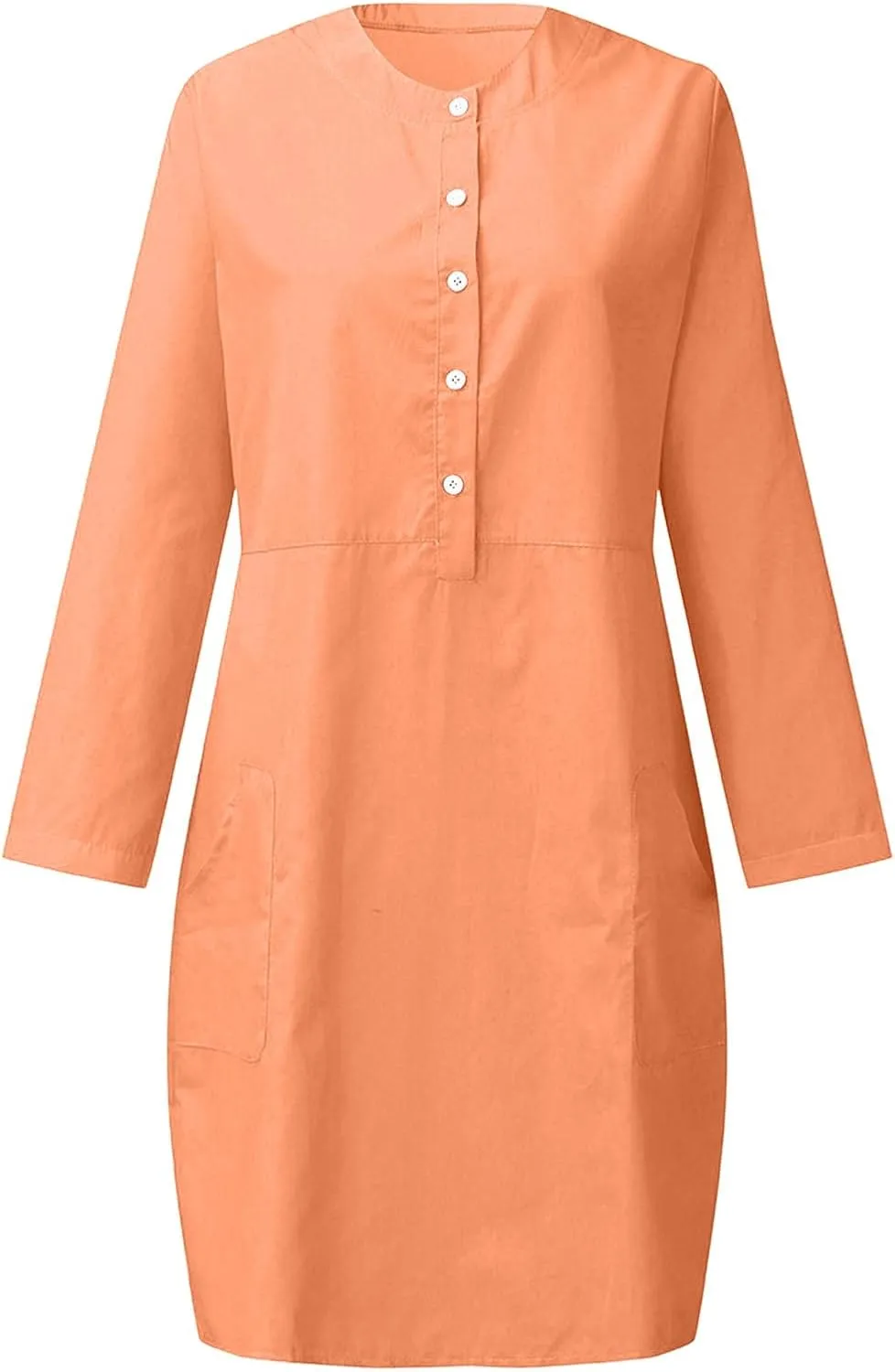 Ceboyel Women 2023 Button Linen Dresses Cotton Summer Midi Dresses Short Sleeve Casual Shirt Dress Ladies Teacher Clothing