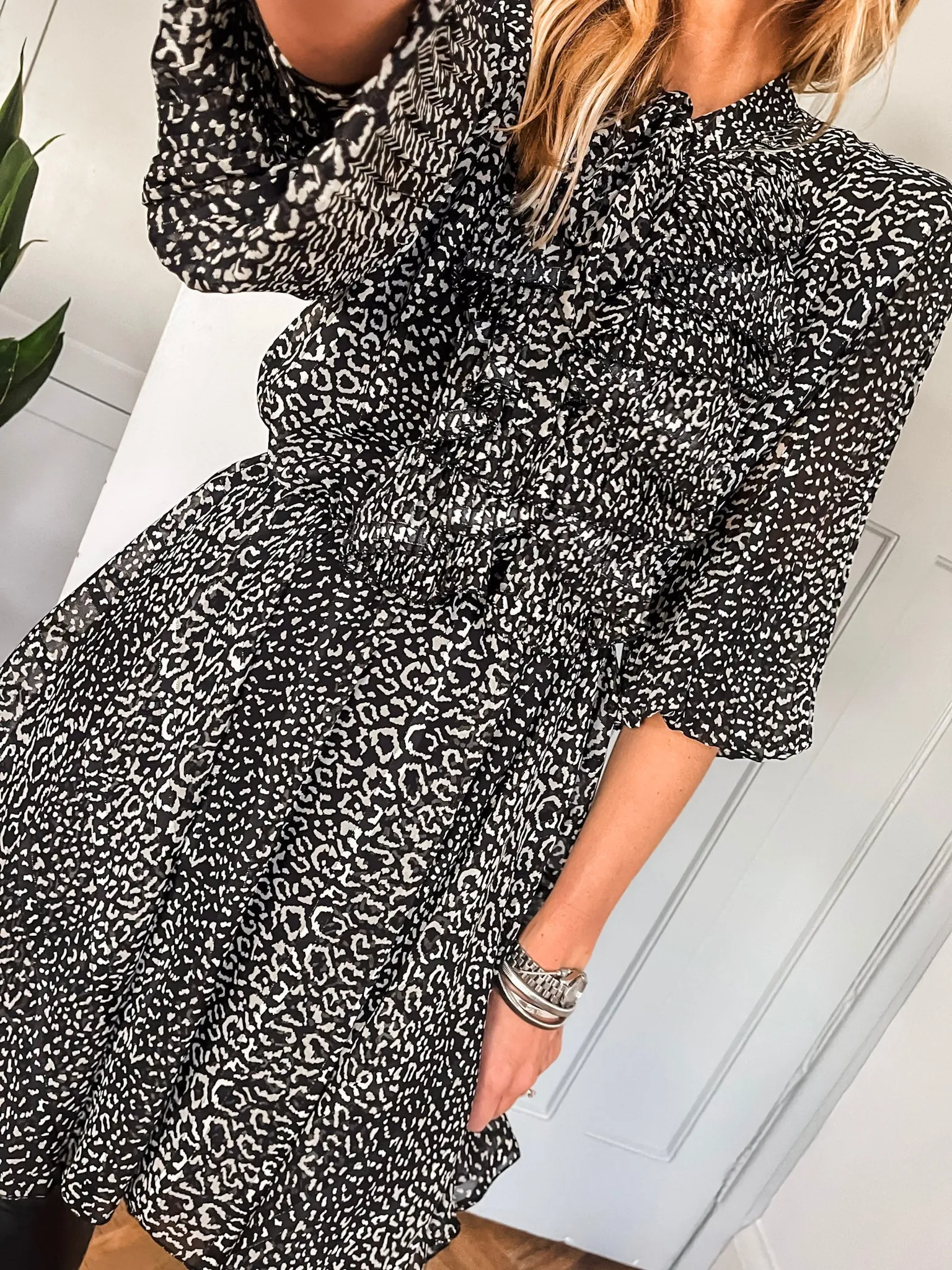 Chiffon Ruffle Dress