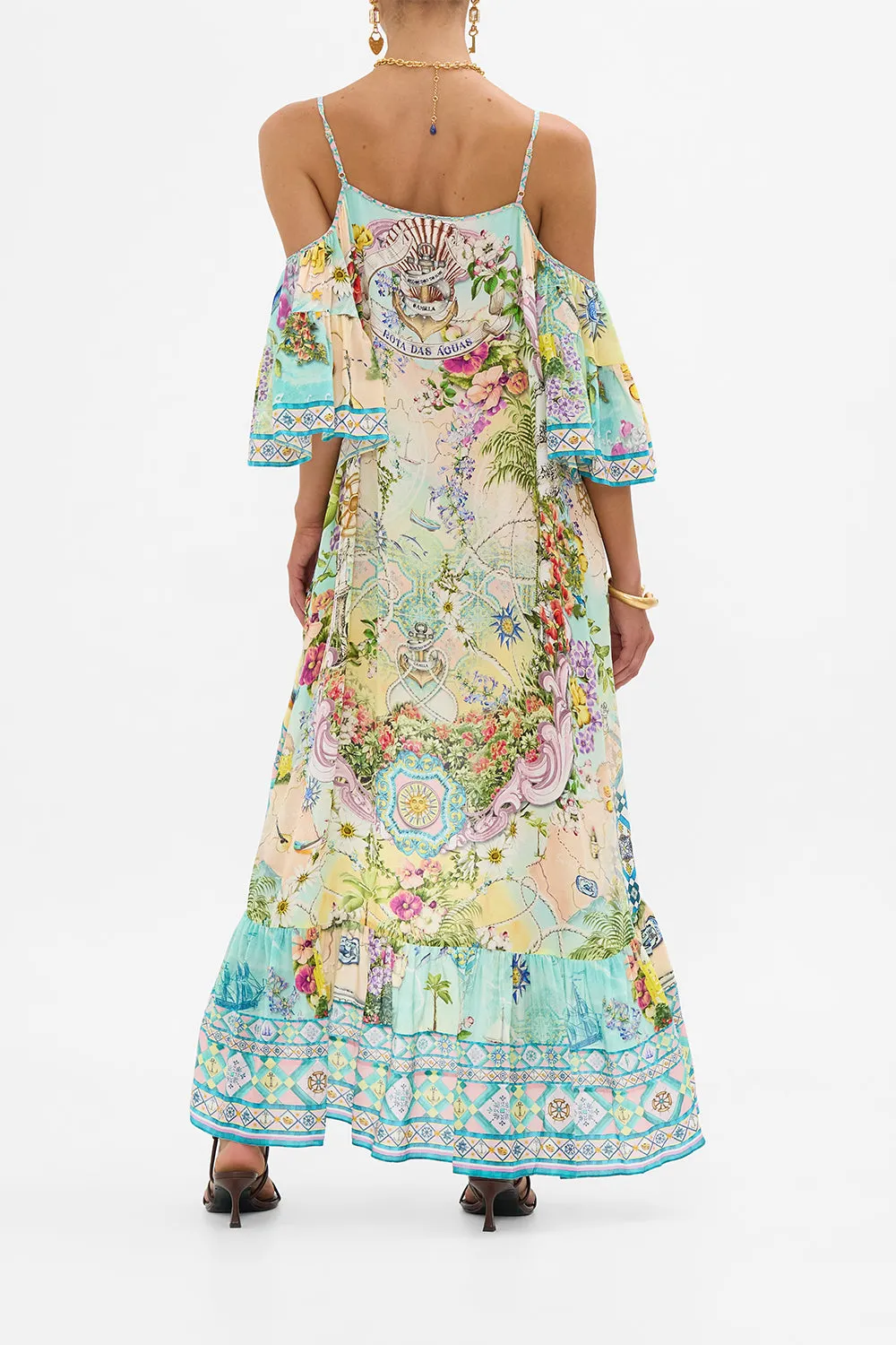 COLD SHOULDER HIGH LOW DRESS JUST COASTING