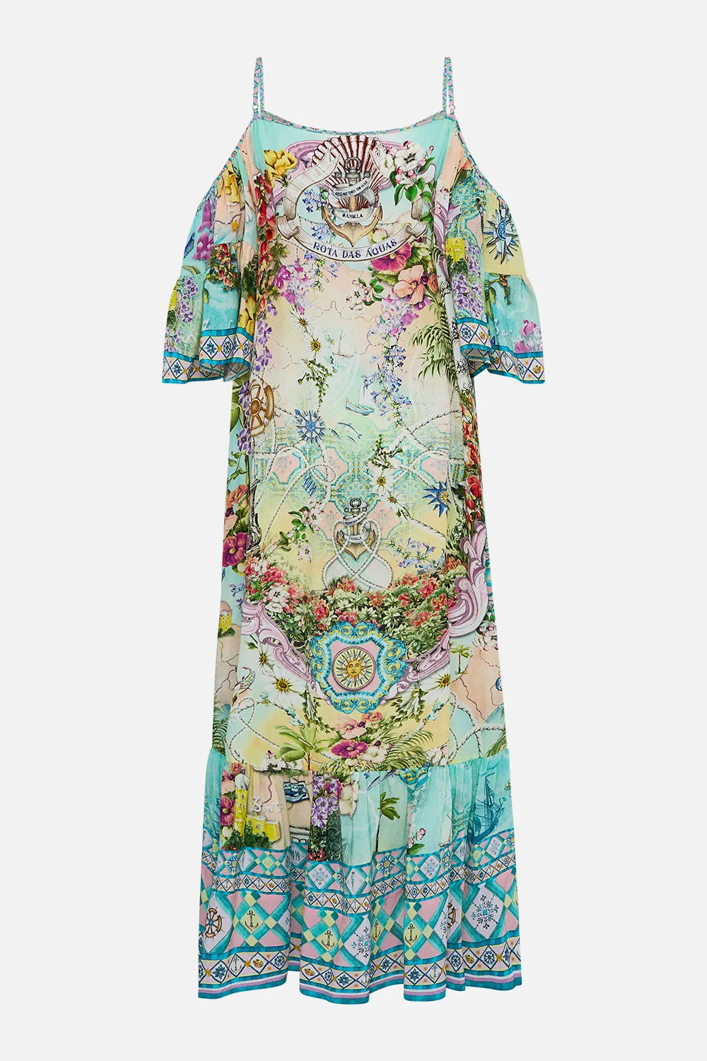 COLD SHOULDER HIGH LOW DRESS JUST COASTING