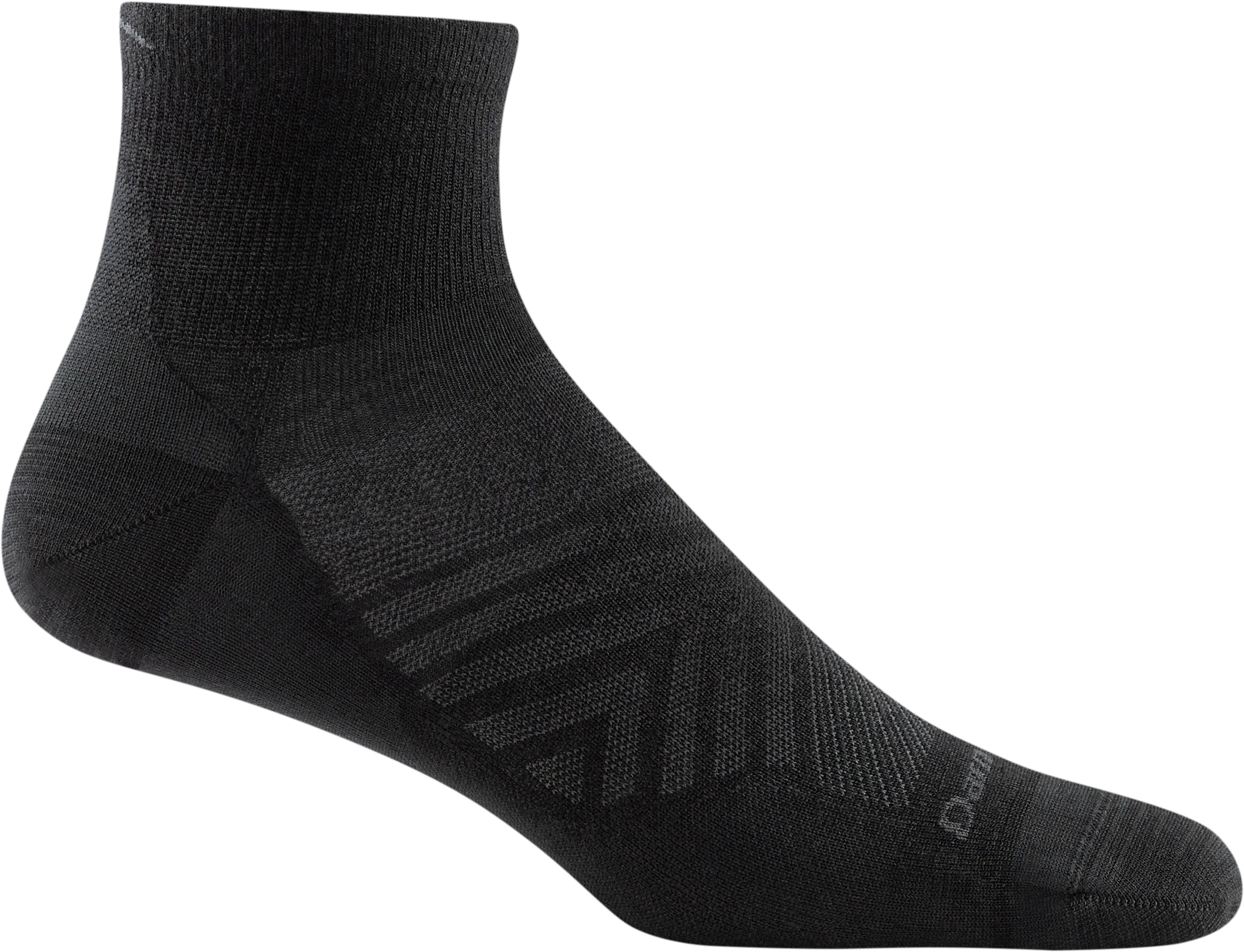 Darn Tough Men's 1/4 Ultra-Light Running Sock - Black