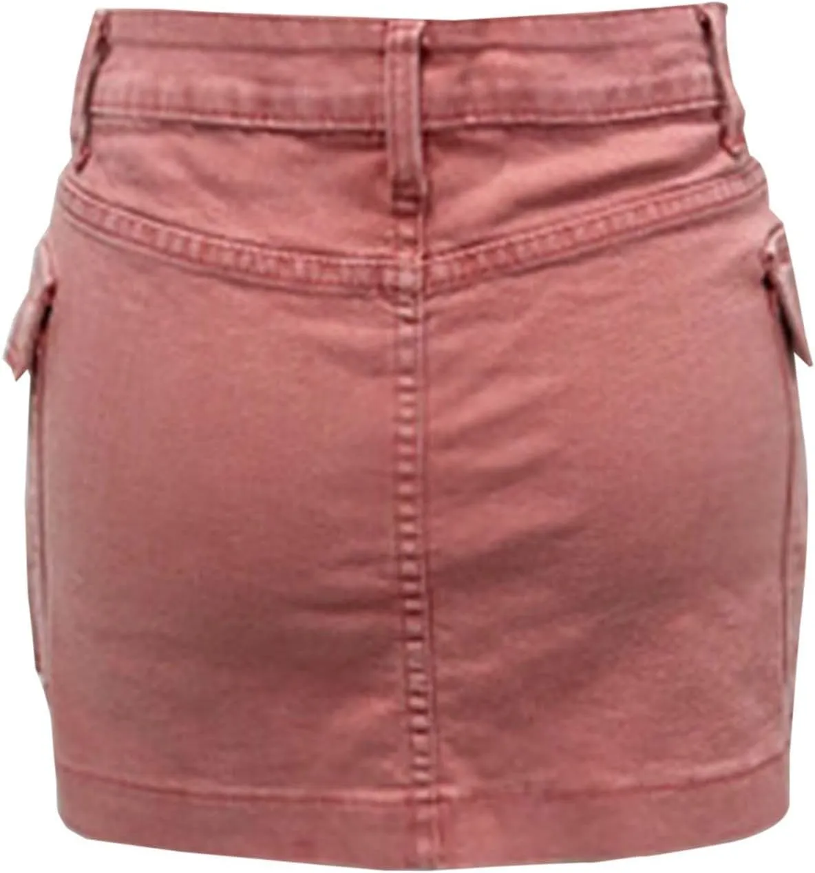 Denim Cargo Skirt with Pocket for Women High Waisted Button Mini Skirt 2025 Trendy Slim Fit Distressed Bodycon Jean Skirts