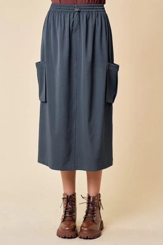 Drawstring Cargo Skirt