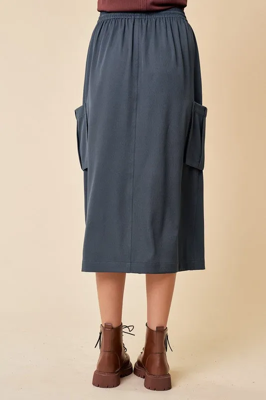 Drawstring Cargo Skirt