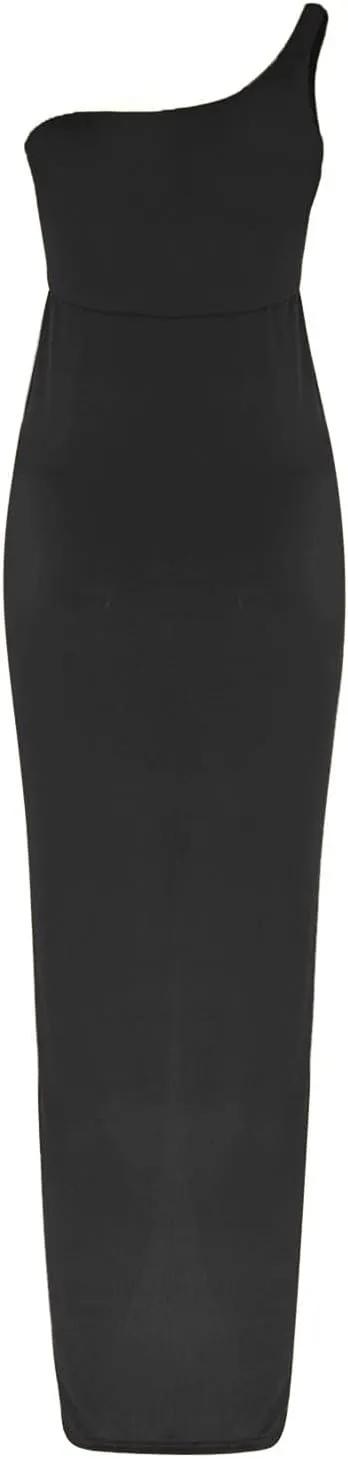 Dresses for Women 2023 Summer Strapless Long Dress Ruched High Waist Wrap Split Asymmetrical Party Club Dress Beach Sundress