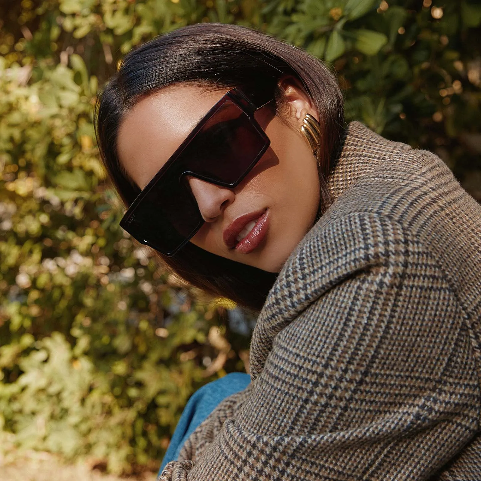 ELECTRA - AUBERGINE   AUBERGINE W SILVER FLASH SUNGLASSES