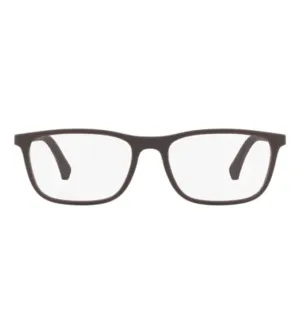 Emporio Armani Men's Brown Rectangular Optical Frame