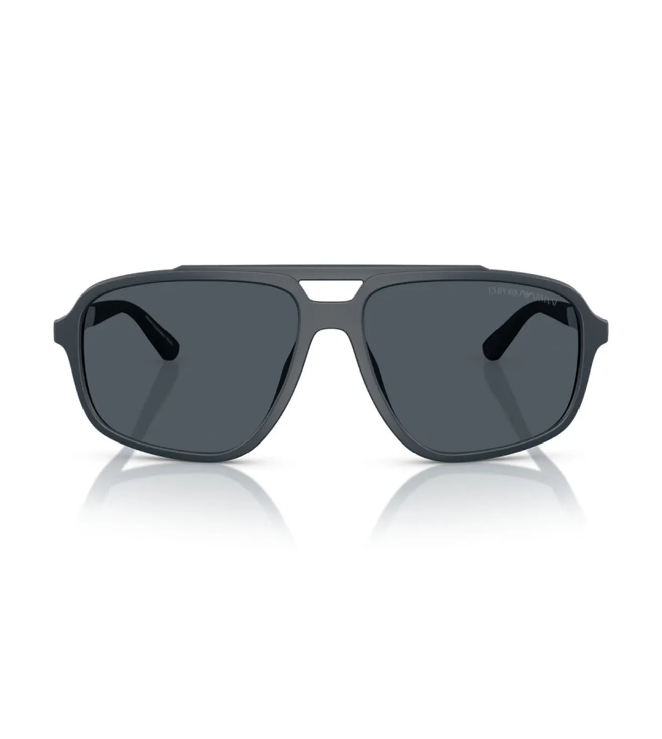 Emporio Armani Men's Dark Blue Aviator Sunglasses