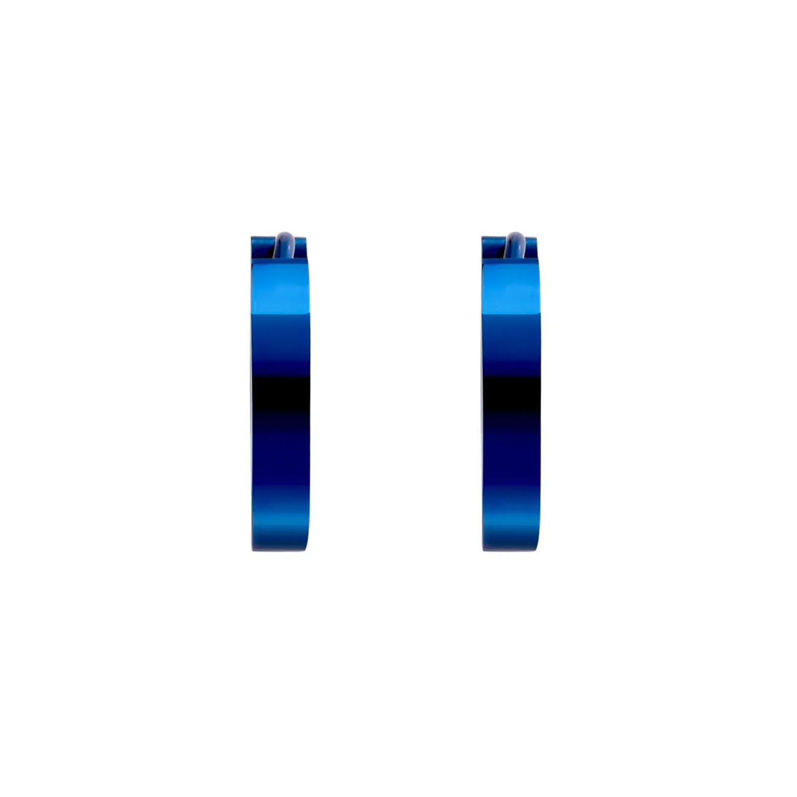 ER300BL B.Tiff Blue Hoop Earrings